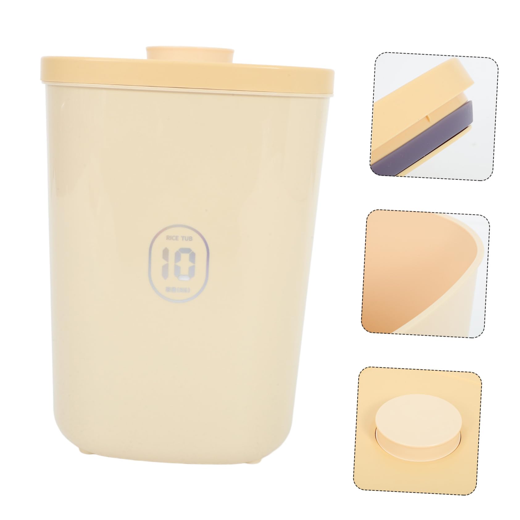 BESPORTBLE Cubo De Almacenamiento De Comida Para Perros y Gatos Sellado Al Vacío Para Granos y