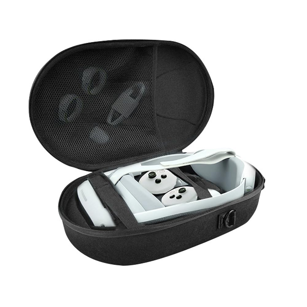Generico Custodia da viaggio visore VR per Pico 4 Ultra Borsa portaoggetti Scatole portatili Visore VR da gioco e controller touch Accessori Custodia rigida in EVA