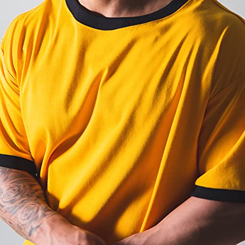 Image of Magiftbox Workout Shirts Short Sleeve Oversized Hipster Loose Gym Shirts Basketball Hip-hop Street Style T-Shirts for Men T44