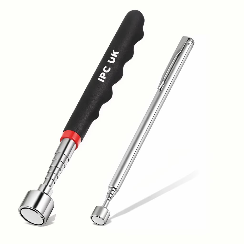 2 x Telescopic Magnetic Pickup Tool Set with Strong Magnet, Non-Slip Grip, Extendable Grab Tool for Mechanics, DIY, Workshop, Home Use (Dual Set 2 x)