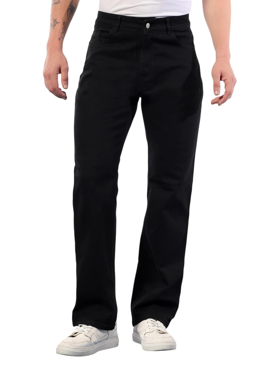 kotty Mens Solid Darth Vader Black Coin Pocket Jeans-picture-20