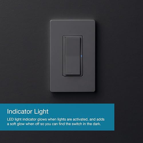 Miniatura 9 de Lutron Claro - Interruptor inteligente para iluminación inteligente Caseta (requiere Lutron Smart Hub), para luces LED y ventiladores, 5 amperios,