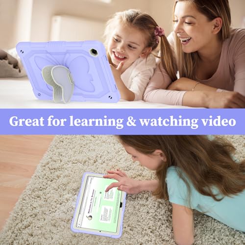 Image of HOGENL Cover for Samsung Galaxy Tab A9+ Plus Case for Kids Girl, Galaxy Tab A9+ 11 inch 2023 Released with Butterfly Stand Shoulder Strap Shockproof Full Body Protective