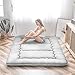 MAXYOYO Japanese Floor Mattress, Thicken Daybed Futon Sleeping Pad Foldable Roll Up Mattress Boys Girls Dormitory Floor Lounger Bed Couches and Sofas, Grey, Twin Size