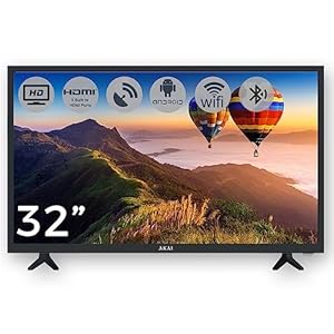 AKAI 32″ Smart LED TV High Definition with HD Freeview Satellite Receiver Wifi HDMI USB AV & Android 11 OS: 1366×768-2022 Model: AKTV3228
