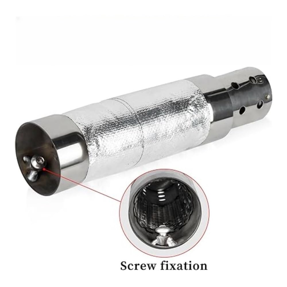 Tubo Scarico Moto Silenziatore Di Scarico Moto Silenziatore Tubo Di Collegamento Centrale Scarico Silenzioso Baffle Noise 2 Pollici Per Scatti Sfalsati E Laterali