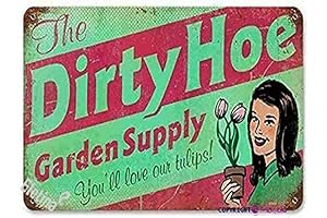 Retro Metal Sign/Dirty Hoe Garden Supply Vintage Metal Sign