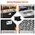 45 inch Outdoor Propane Fire Pit 50,000 BTU Gas Fire Pit Table with Lid, Glass Wind Guard, Waterproof Cover, Rectangle Gas Firepit Table for Garden/Patio, CSA Certification