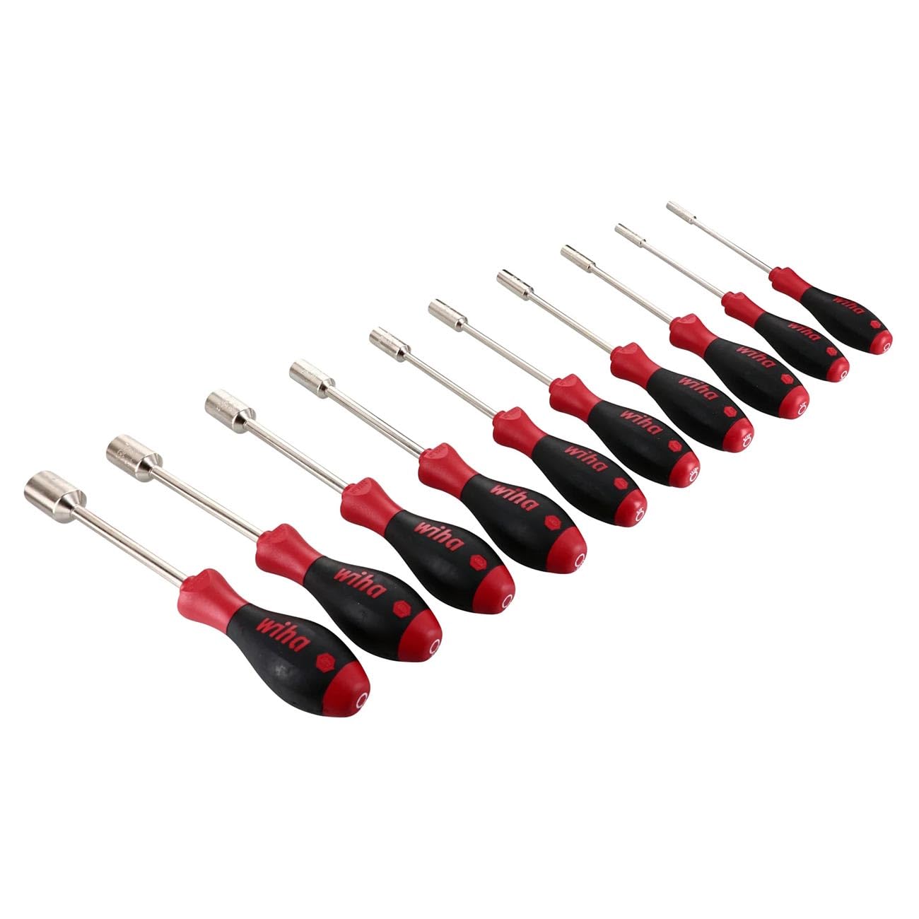 Wiha 34195 Nut Driver Set, Inch, 3/16 - 5/8 , 10 Piece