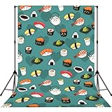 Lindo Sushi,Fondo fotográfico, Accesorios para Fotos de 152 x 213 cm para decoración de Fiestas y hogares.