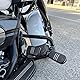 TCMT Highway Pegs 32 mm Universell Schwarze Fußrasten Passend für Electra Road King Street Glide Touring Modell, kurz, abgewinkelt