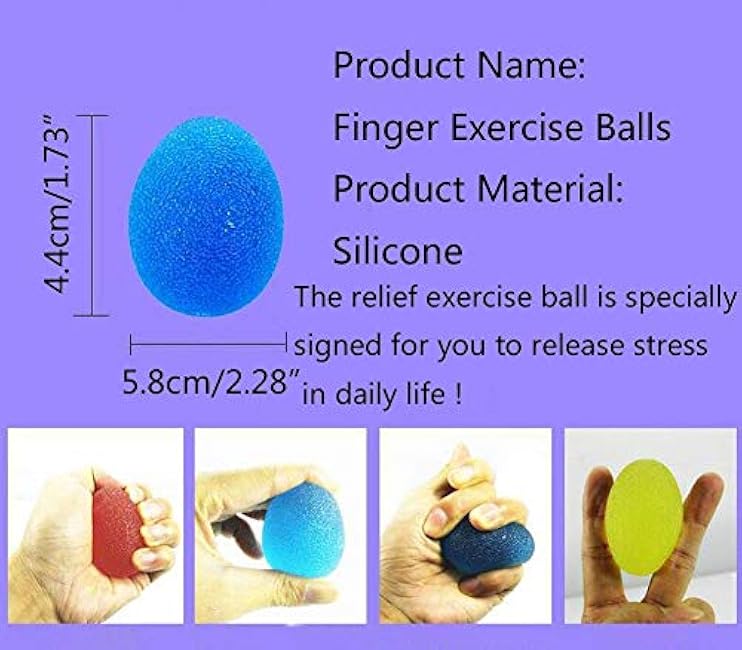 3-Pack Colorful Stress Relief Balls. Hand Exercise Balls. Hand Therapy Balls. Hand Grip Balls Hand Squeeze Balls Kits for Physical Rehabilitation & Grip Strengthene