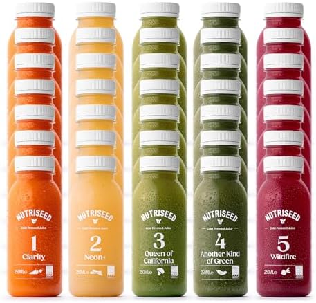 Nutriseed 7 Day Juice Cleanse (35 x 250ml) - Weight Management & Detox Cleanse Cold Pressed Juice, Healthy Diet, No Added Sugar or Preservatives, Vegan-Friendly, Dairy & Gluten-Free