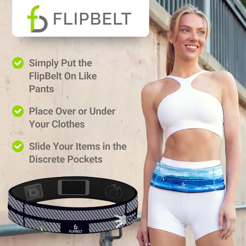 Image of FlipBelt Zipper Running Belt, Waist Pack for Fitness and Running, US Company