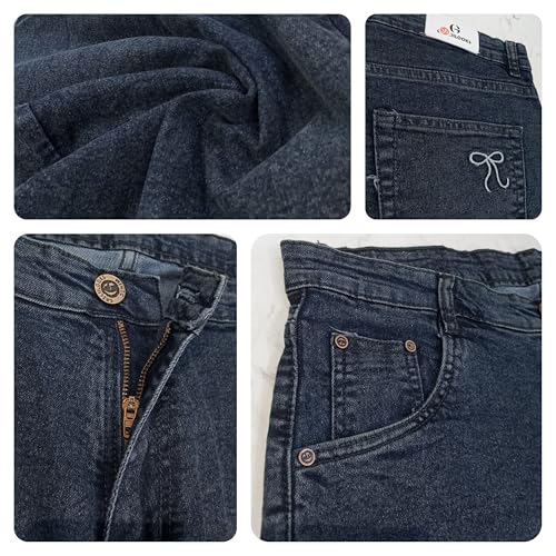 Image of GRECIILOOKS Denim Shorts for Women | Shorts for Woman | Western Denim Short's - Trendy Knee Length Casual Bottoms | Daily Relaxed Fit Summer Stylish with Functional Pockets
