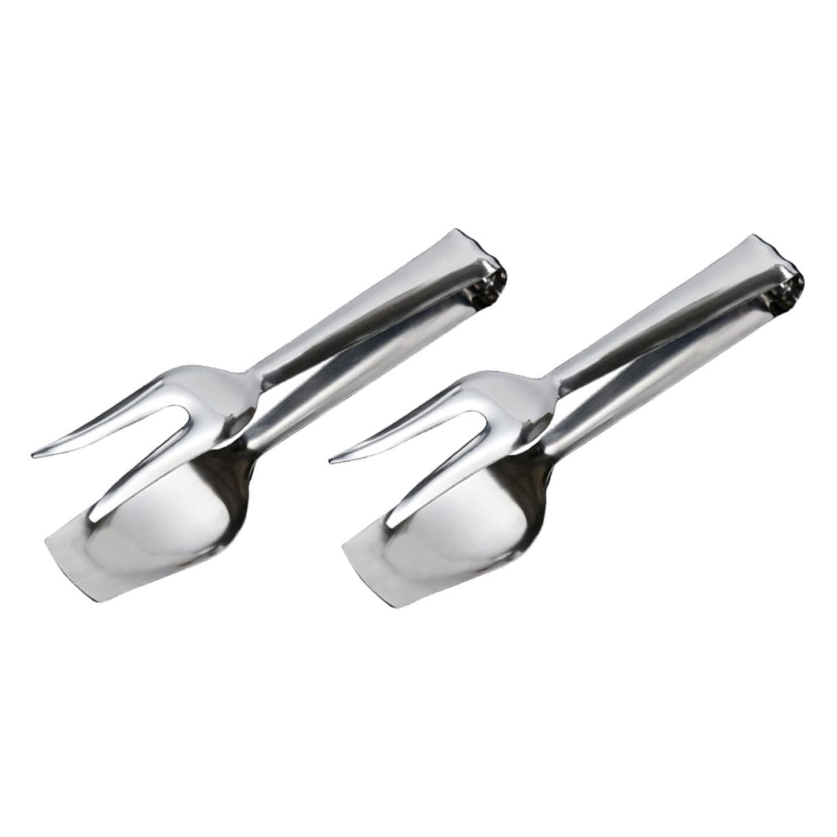 2 pezzi Pinze da Cucina in Acciaio Resistente Clip Alimentari per Barbecue e Buffet per Servire Pane Torte e Insalate Maneggevoli e Sicure al Calore