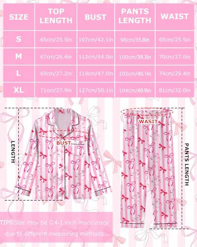 Image of Silky Pajamas for Women 2 Piece Long Sleeve Pj Sets Women's Satin Sleepwear Button Down Loungewear Set