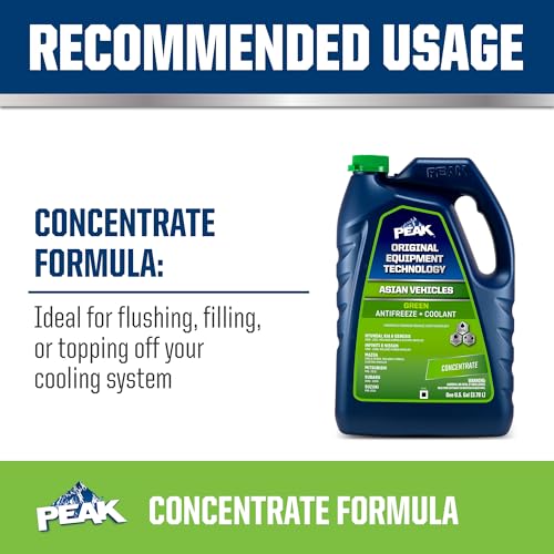PEAK OET Extended Life Green Concentrate Antifreeze/Coolant for Asian Vehicles, 1 Gal. - Image 6