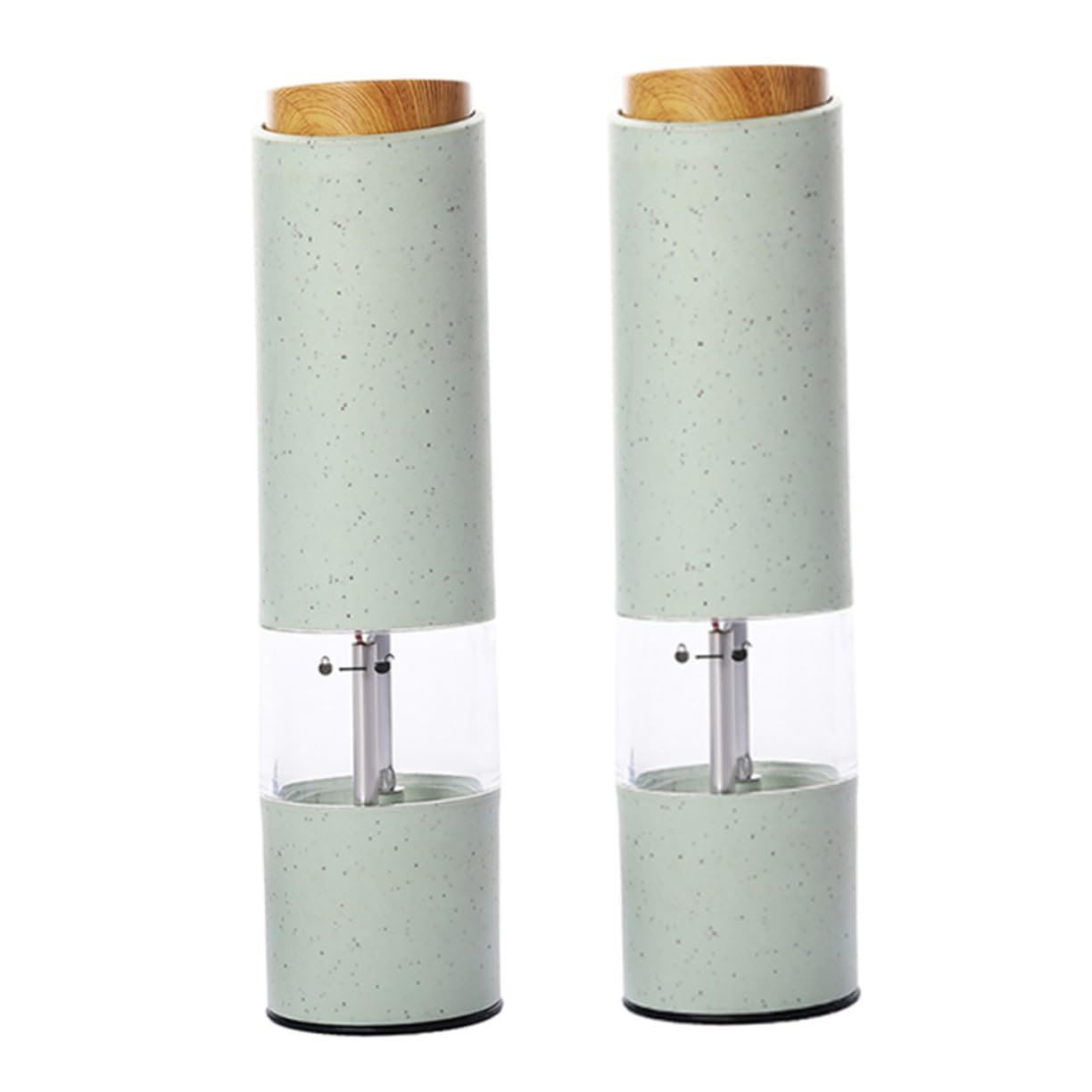 COLLBATH 2pcs Pepper Grinder Electric Salt Grinders Electric Coffee Grinder Portable Coffee Grinder Salt and Pepper Mills Electric Food Batteries Pepper Grinding Tools Acrylic Green