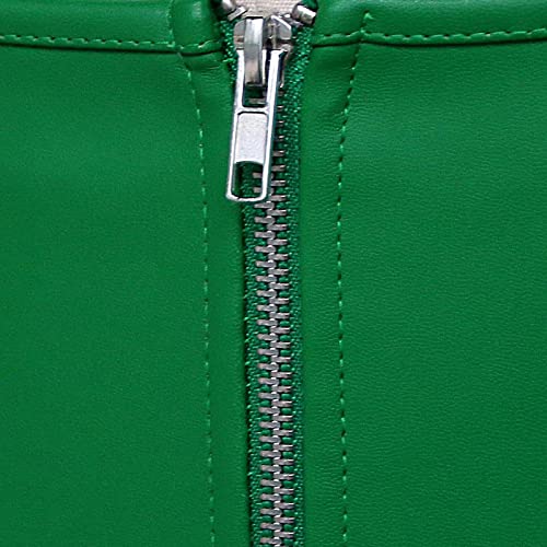 Kimring Women's Steampunk Gothic Sexy Faux Leather Shoulder Strap Bustier Corset With Lace Skirt Green Medium #TOP4