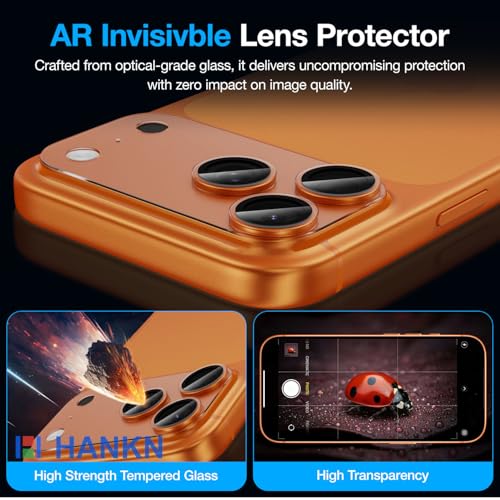 HANKN for iPhone 17 Pro Camera Lens Protector Tempered Glass Cover, Clear - image 5