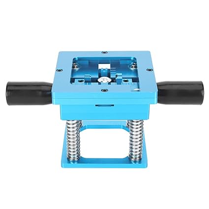 Reballing Station Rework Kit Aluminum Alloy Universal Ball Rework Table Tin Planting Blue with Handle Hex Wrench for Mobile Phone Chip