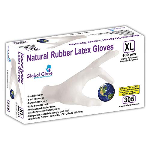 Exclusive Discount 70% Price  Global Glove 305 Latex Lightly Glove, Disposable, Powdered, Medium (Case of 1000)