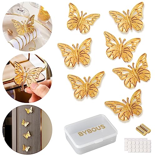 Decoración de mariposas doradas 3D, 18 unidades miniatura 1