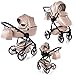 Passeggino Junama Isofix 2in1 3in1 Termo di Lux4Kids Rosa 06 2in1 senza seggiolino
