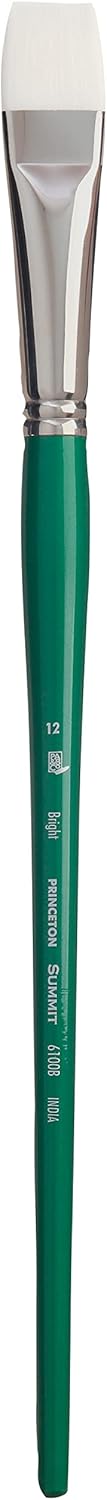 Princeton Artist Brush Summit, Brushes for Acrylic and Oil Series 6100, Filbert White Synthetic, Size 16