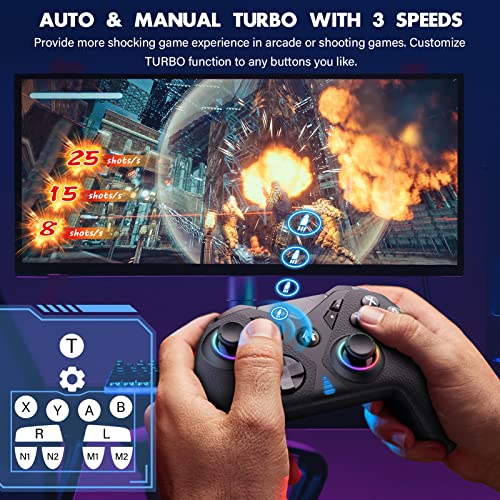 Wireless Switch Pro Controller For Ninetendo Switch Controller/Switch Lite/Oled, Multi-Platform Rgb Switch Controller For Windows Pc Ios Android, Switch Remote Gamepad With Led Light/Programmable/Turbo/Wakeup/Motion Control #TOP5