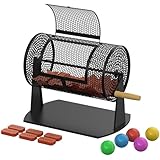 Orionstar Raffle Drum, Games & Sports Professional Raffle Ticket Spinner with Wooden Turning Handle Holds 1000 Tickets (Black)