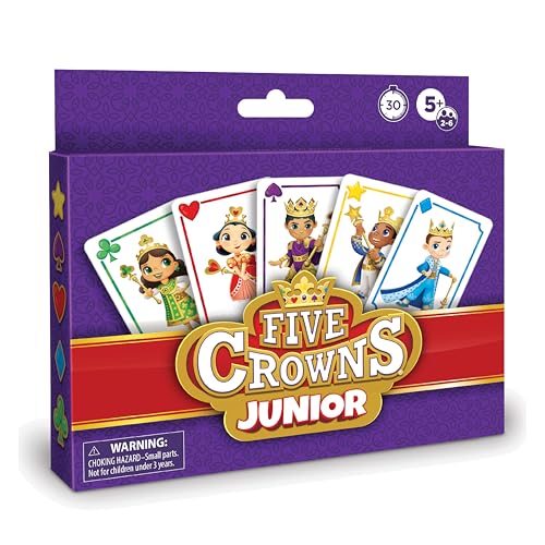 Image of Five Crowns JR Rummy Style Card Game for Kids, Cards for Family Game Night