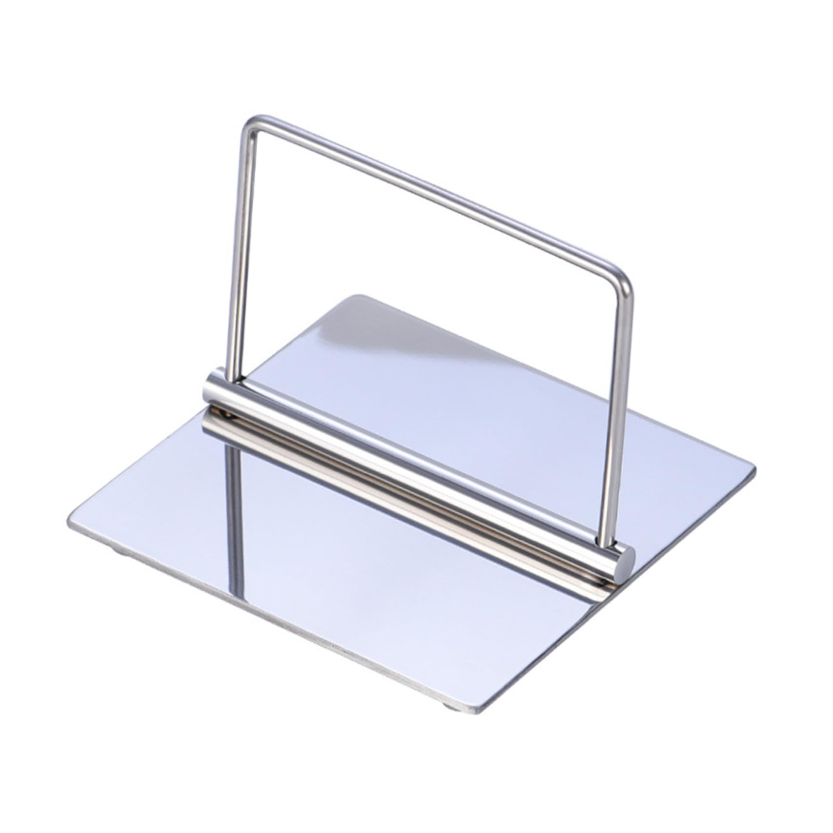 Servilletero de Acero Inoxidable Plateado Moderno Superficie Atractiva, Soporte para Servilletas Grandes y Papel de Cocina, Antideslizante y Conveniente para Restaurante