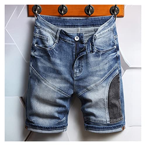 Short en jean patchwork homme CLSDRZC bermuda stretch streetwear