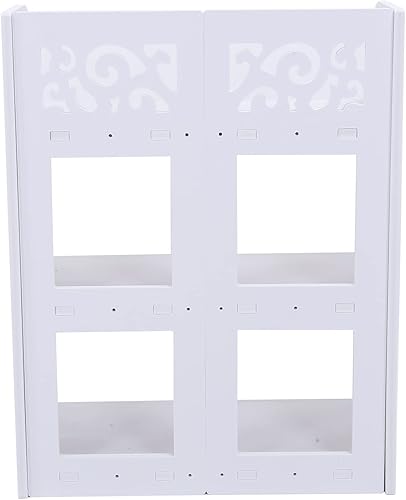 Miniatura 7 de Luqeeg Shoe Storage, 3 Tiers White Hollow Out Shoe Rack with 60cm Length, Entryway Storage Boots Organizer Stackable Cabinet