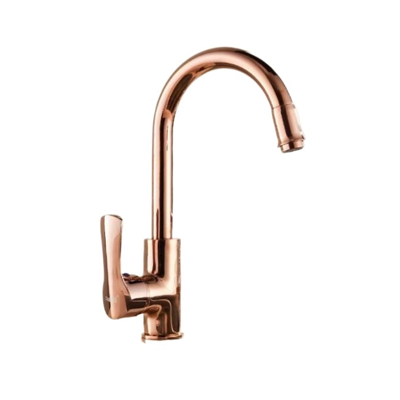 Robinet de cuisine pivotant or rose pour grand évier