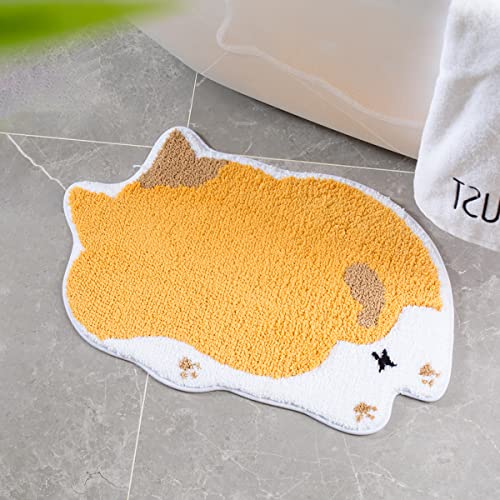 Cartoon Bath Rug, Bath Mat For Kids, Water Absorption Foot Mat Soft Plush Carpet, Non-Slip Machine Washable Floor Mat For Entryway, Bathroom And Living Room, 17.7 X 26.7 Inches, Dog #TOP13