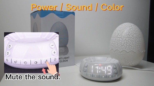 Reloj Despertador Huevo Dinosaurio Digital con Luz Nocturna miniatura 7