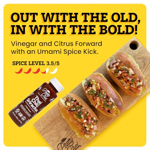 Image of Pretty Thai Sauce, Gluten-Free Certified Non-GMO Vegan Authentic Stir Fry, Dressing, Rice Seasoning, Condiment & Dipping Sauce, 100% Natural (Chili Sriracha, Chili Sriracha)