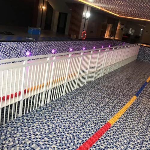 SRNSAEB Underwater Pool Partition Fence 32 26 16 9 6 3 Ft Detachable, Commercial/Household Swimming Pool Safety Guardrail Panels, Family Courtyard/Water Park/Fitness Centre Pools Divider(L 7m/23ft)