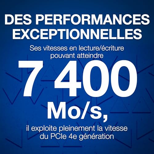 Seagate Game Drive pour PS5, 1 To, SSD interne NVMe – NVMe 1.4 PCIe 4e génération sous licence officielle, jusqu'à 7 300 Mo/s avec dissipateur de chaleur (ZP1000GP3A2001)