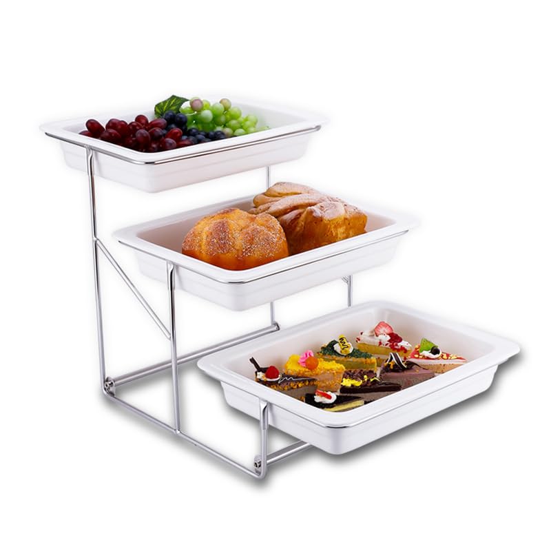 Amazon｜ビュッフェディスプレイプレート 3段サービングトレイ