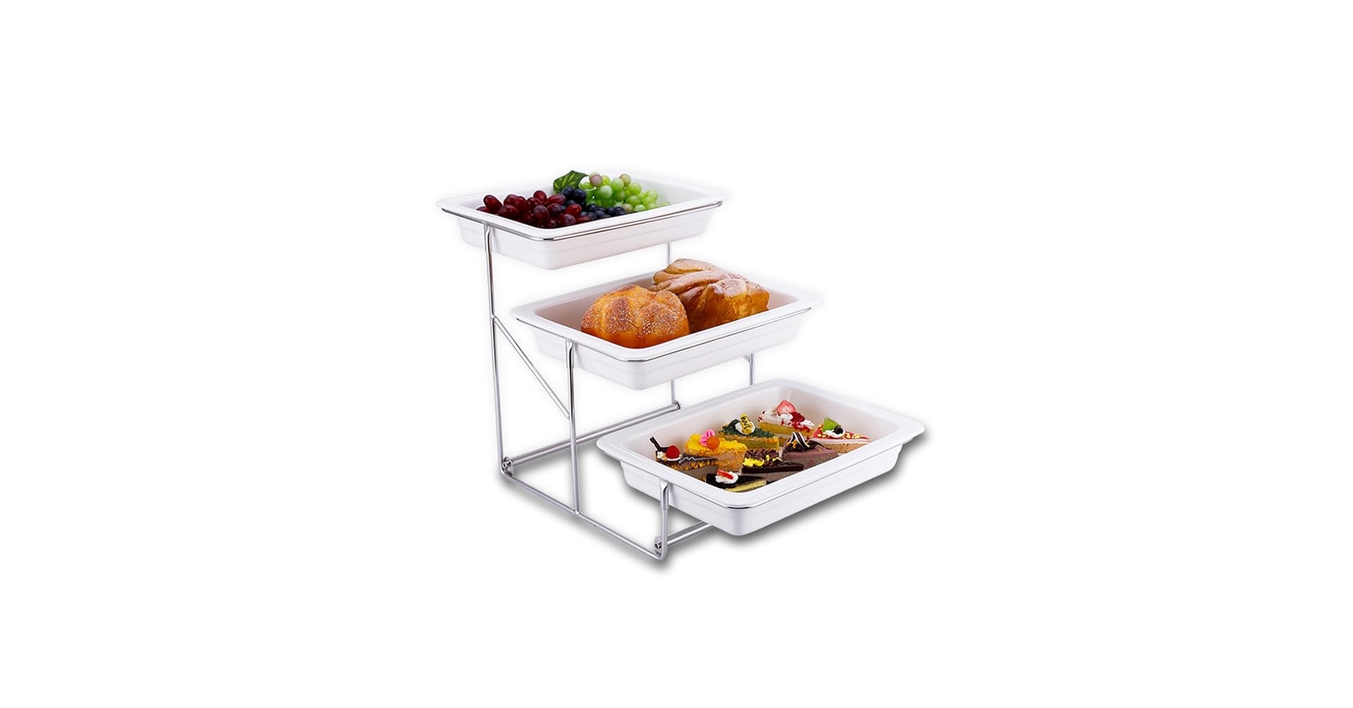 ステンレス　ホテル　パーティー　ブュッフェ食器3点セット Amazon | Aidour HM ビュッフェサーバー 保冷 フード