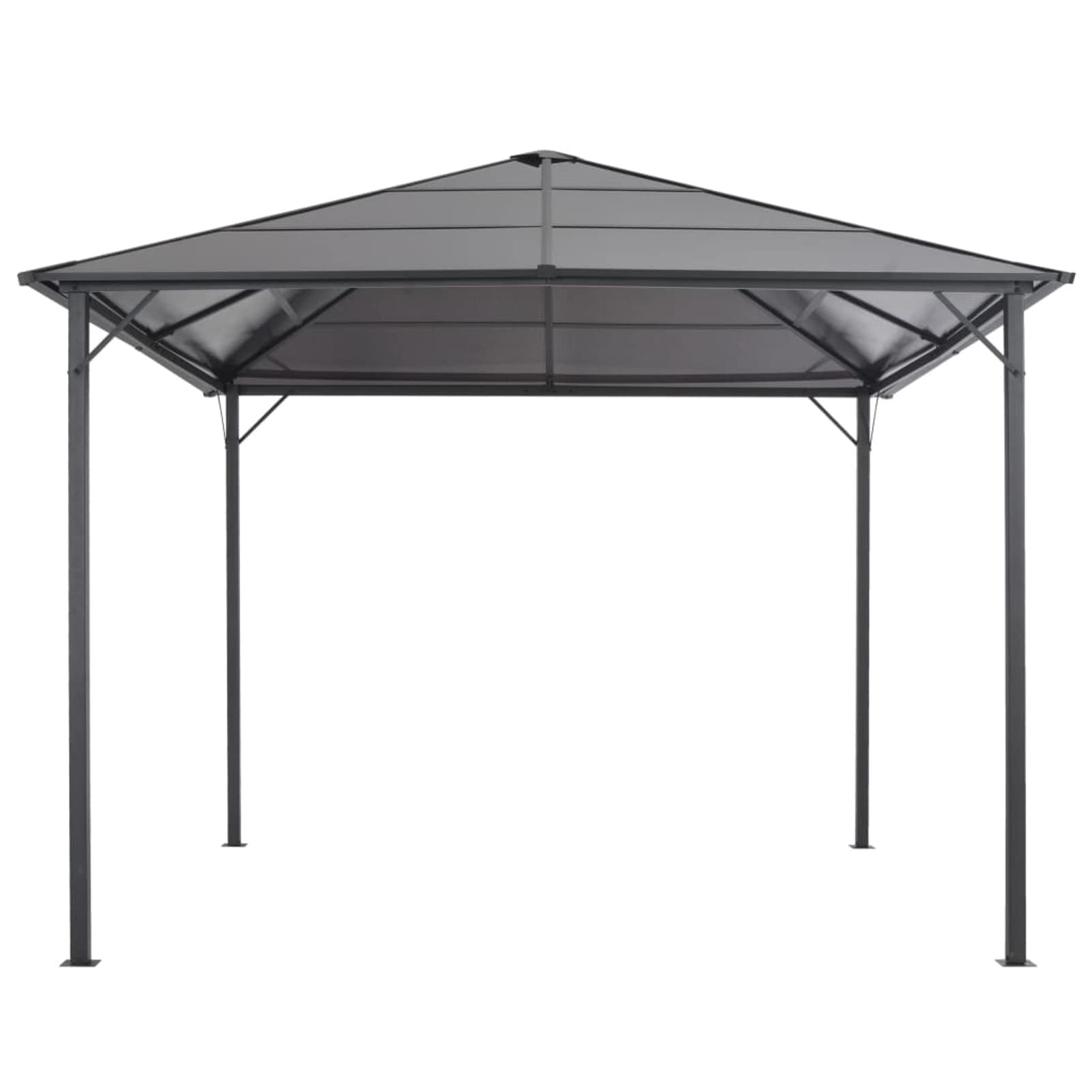 Gartenpavillon mit Dach, Pop-Up Partyzelt, Festzelt, Pavillon, Garden Decoration, Canopy Tent, Lagerzelt, Pavillon, Aluminium 3×3 m Schwarz