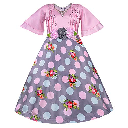 Image of Wish Karo Girls Long Dress Gown for Girls-(LF201)