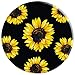 Vintage Flower Floral Yellow Sunflowers Black PopSockets Grip and Stand for Phones and Tablets
