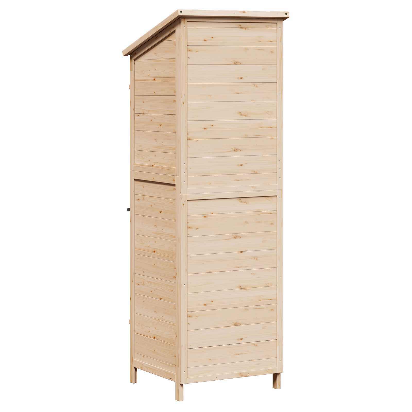 Gartenschuppen aus Fichtenholz 59,5 x 56 x 176,5 cm mit Asphaltdach für den Außenbereich