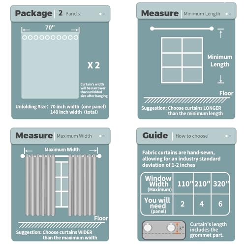 BGment Blackout Curtains for Bedroom - Grommet Thermal Insulated Room Darkening Drapes for Living Room, Set of 2 Panels (70 x 63 Inch, Emerald Green) by BGment - Image 6