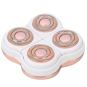 Haarentferner Ersatzkopf, Damen Elektrorasierer Ersatzköpfe Haarentferner Körperhaarrasierer Maschinenkopf für Makellose Beine, Roségold Ersatzköpfe für 4 Head Haarentferner